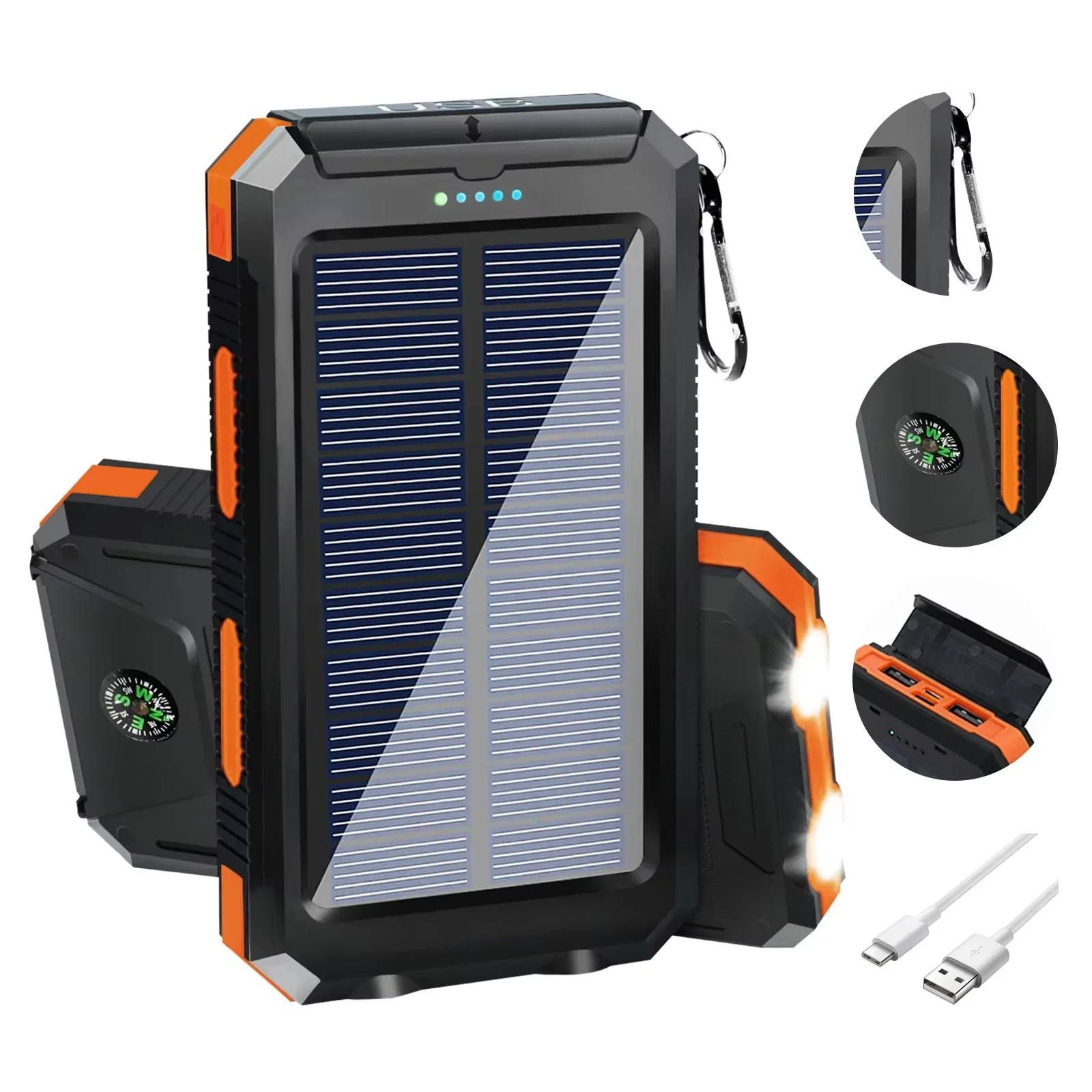 방수 기능이 있는 20000mAh 용량의 태양광 충전식 - Solar Emergency Charger 리뷰 및 가격