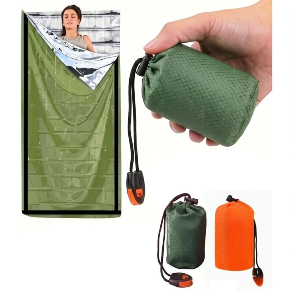 야외 생존용 침낭, 보온 담요, 방수 PE 소재, 캠핑 - Bivy Bag Emergency 리뷰 및 가격