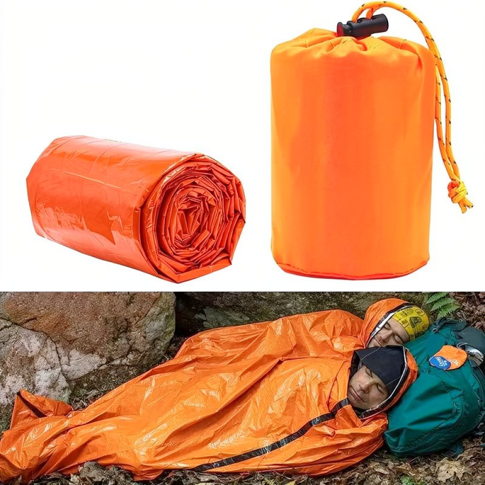 야외 생존용 침낭, 보온 담요, 방수 PE 소재, 캠핑 - Bivy Bag Emergency 리뷰 및 가격